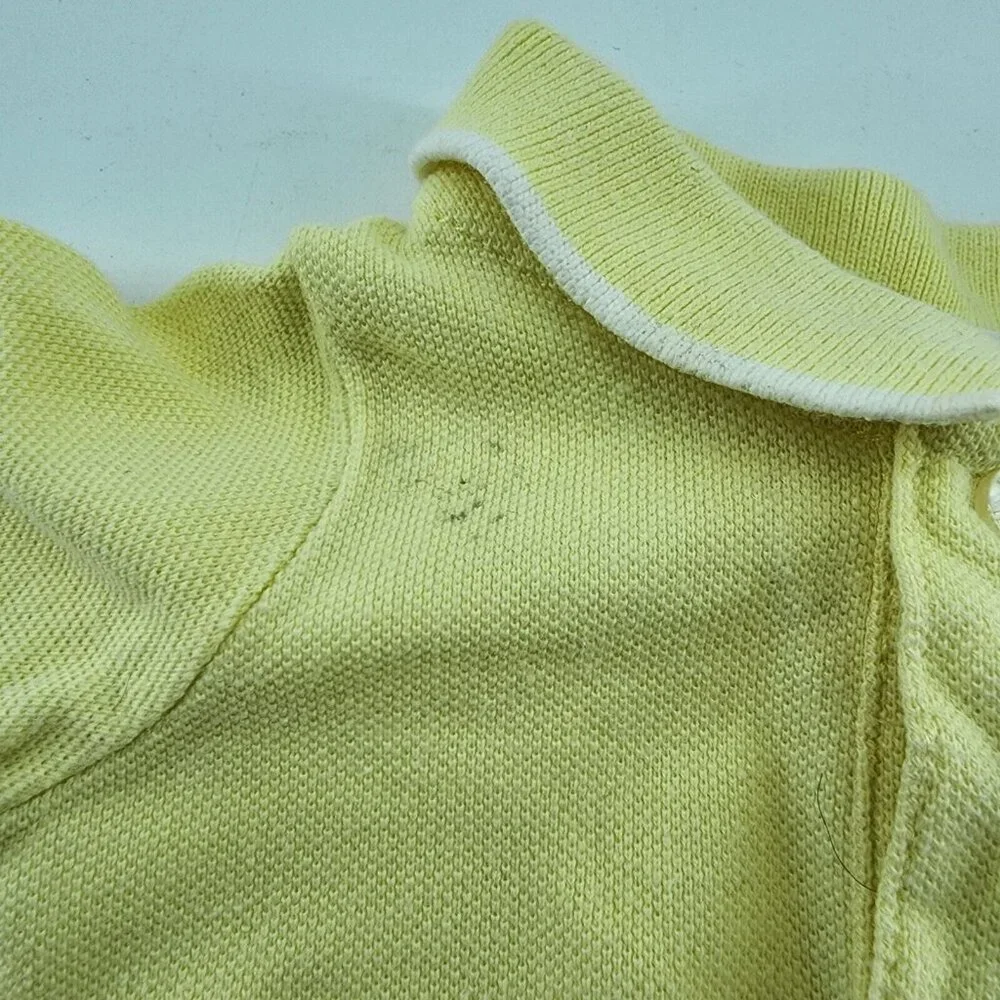 Ralph Lauren Yellow Polo Romper Baby Size 3M Pony Logo 100%‎ Cotton